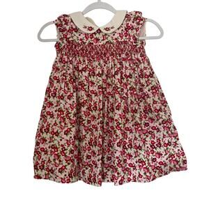 Gymboree Cozy Owl Smocked Floral Dress Girls Size 3T